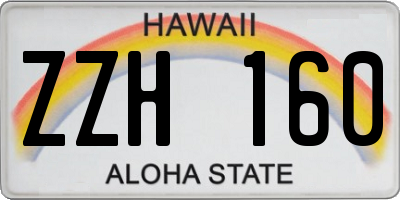 HI license plate ZZH160