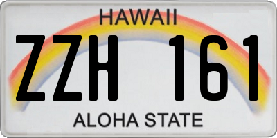 HI license plate ZZH161