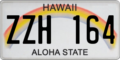 HI license plate ZZH164