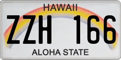 HI license plate ZZH166