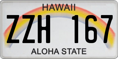 HI license plate ZZH167