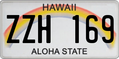 HI license plate ZZH169