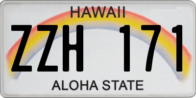 HI license plate ZZH171