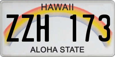 HI license plate ZZH173