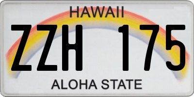 HI license plate ZZH175