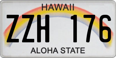 HI license plate ZZH176