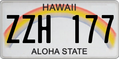 HI license plate ZZH177