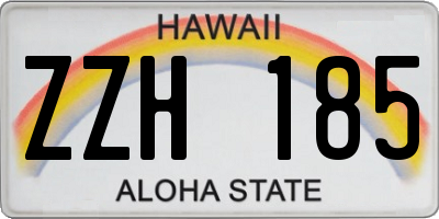 HI license plate ZZH185