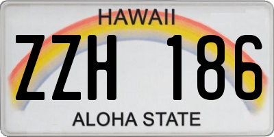 HI license plate ZZH186