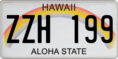 HI license plate ZZH199