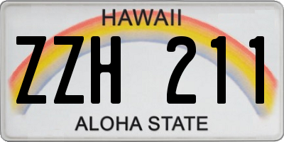 HI license plate ZZH211