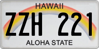 HI license plate ZZH221