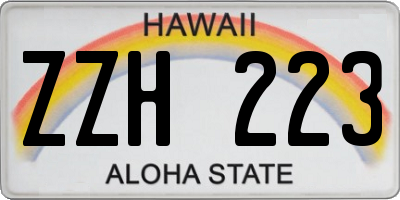 HI license plate ZZH223