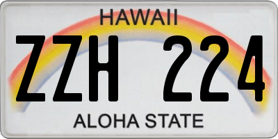 HI license plate ZZH224