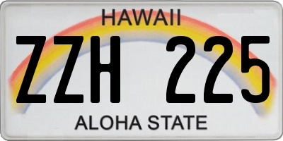 HI license plate ZZH225