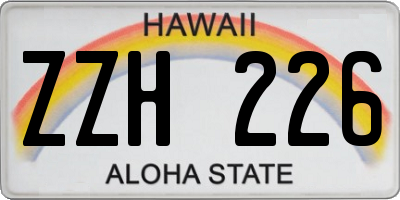 HI license plate ZZH226