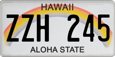 HI license plate ZZH245