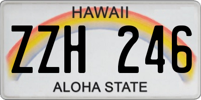 HI license plate ZZH246