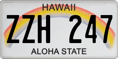 HI license plate ZZH247