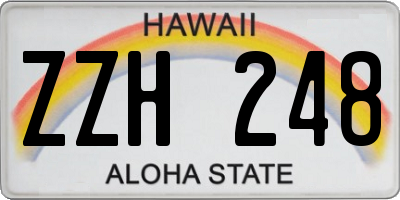 HI license plate ZZH248