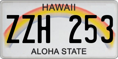 HI license plate ZZH253