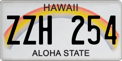 HI license plate ZZH254