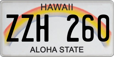 HI license plate ZZH260