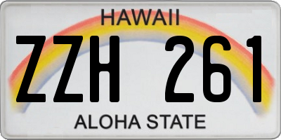 HI license plate ZZH261