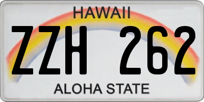 HI license plate ZZH262