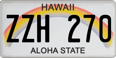 HI license plate ZZH270