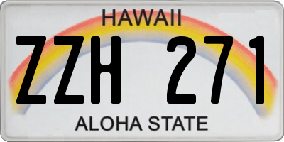 HI license plate ZZH271