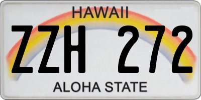 HI license plate ZZH272