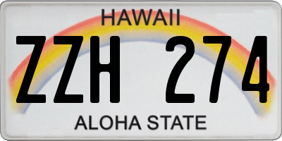 HI license plate ZZH274