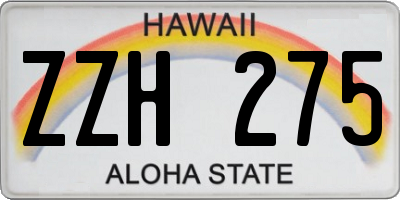 HI license plate ZZH275