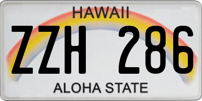 HI license plate ZZH286