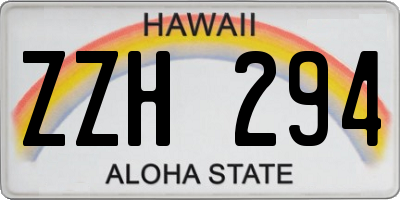 HI license plate ZZH294