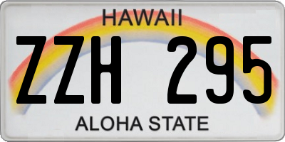 HI license plate ZZH295