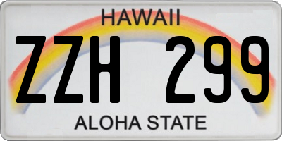 HI license plate ZZH299