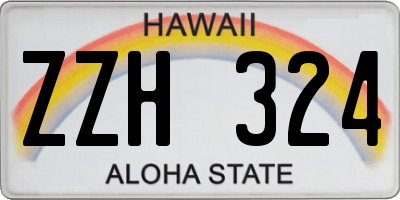 HI license plate ZZH324
