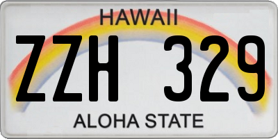 HI license plate ZZH329