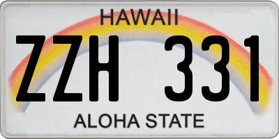 HI license plate ZZH331