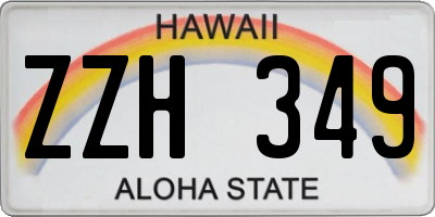 HI license plate ZZH349