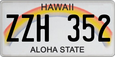 HI license plate ZZH352