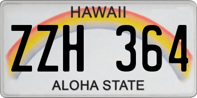 HI license plate ZZH364
