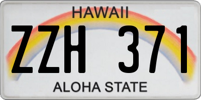 HI license plate ZZH371