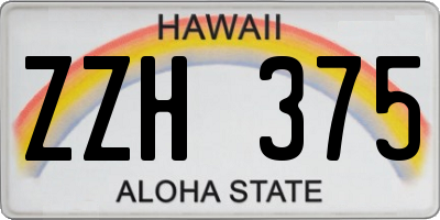 HI license plate ZZH375
