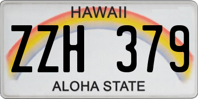 HI license plate ZZH379