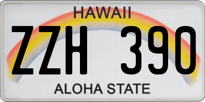 HI license plate ZZH390