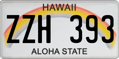 HI license plate ZZH393