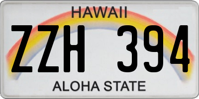 HI license plate ZZH394